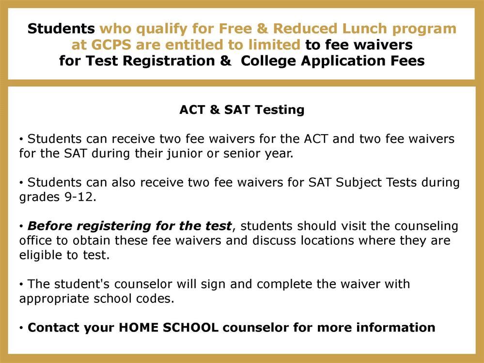 Fee Waiver Fee Waiver